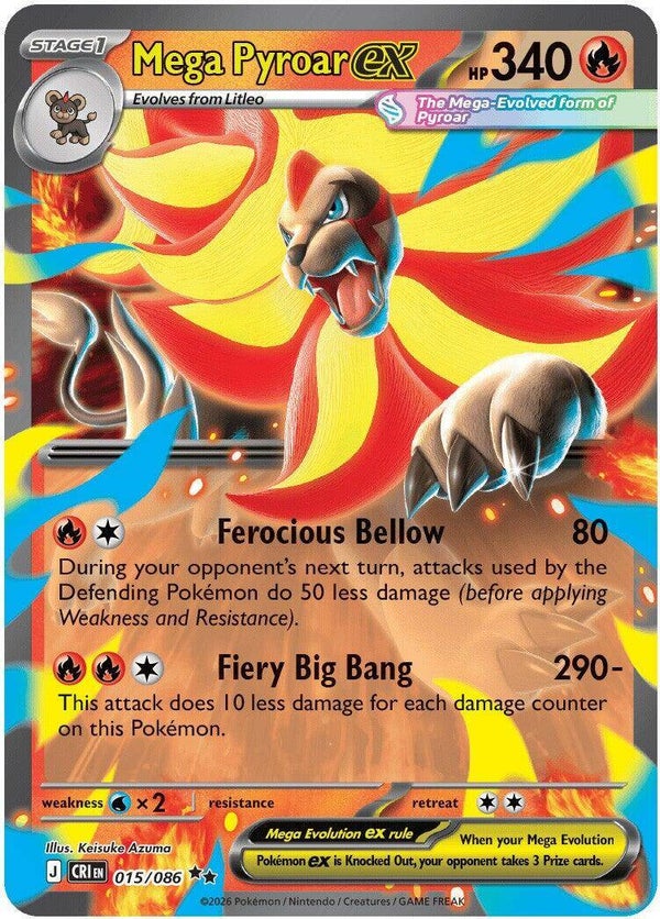 Mega Pyroar EX 015/086 Chaos Rising