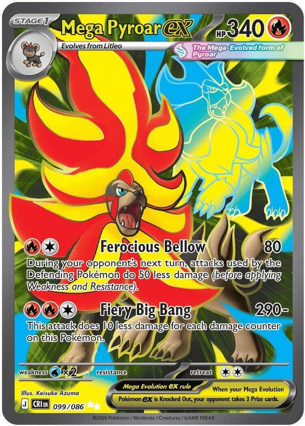 Mega Pyroar EX 099/086 Chaos Rising