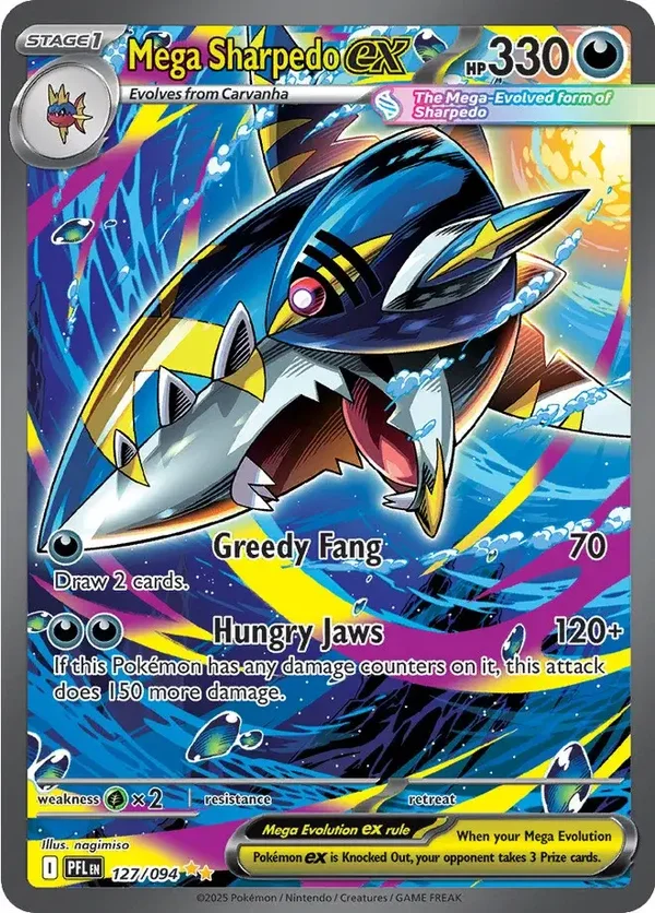 Mega Sharpedo EX 127/094 Phantasmal Flames