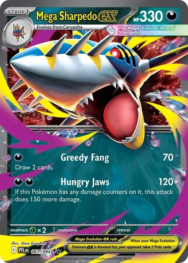 Mega Sharpedo EX 061/094 Phantasmal Flames