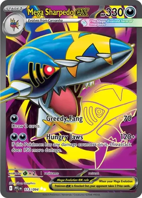 Mega Sharpedo EX 113/094 Phantasmal Flames