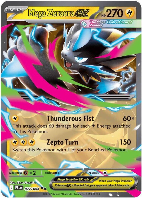 Mega Zeraora EX 027/084 Pitch Black