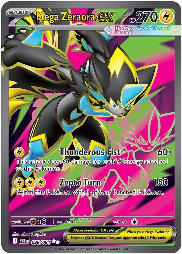 Mega Zeraora EX 098/084 Pitch Black