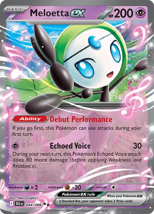 Meloetta EX 044/086 Black Bolt
