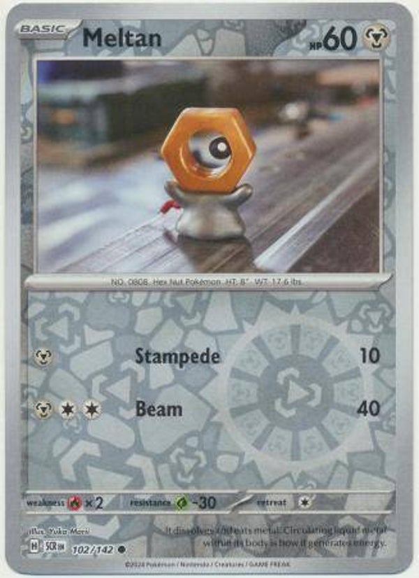 Meltan 102/142 Reverse Holo Stellar Crown