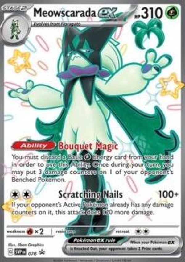 Meowscarada EX svp078 Black Star Promo,s