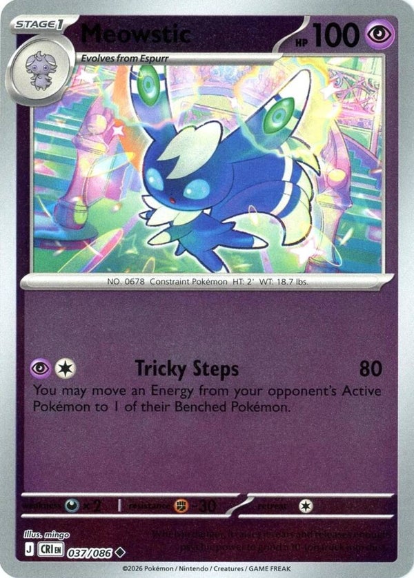 Meowstic 037/086 reverse holo Chaos Rising