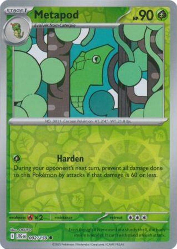 Metapod 002/159 Reverse Holo Journey Together