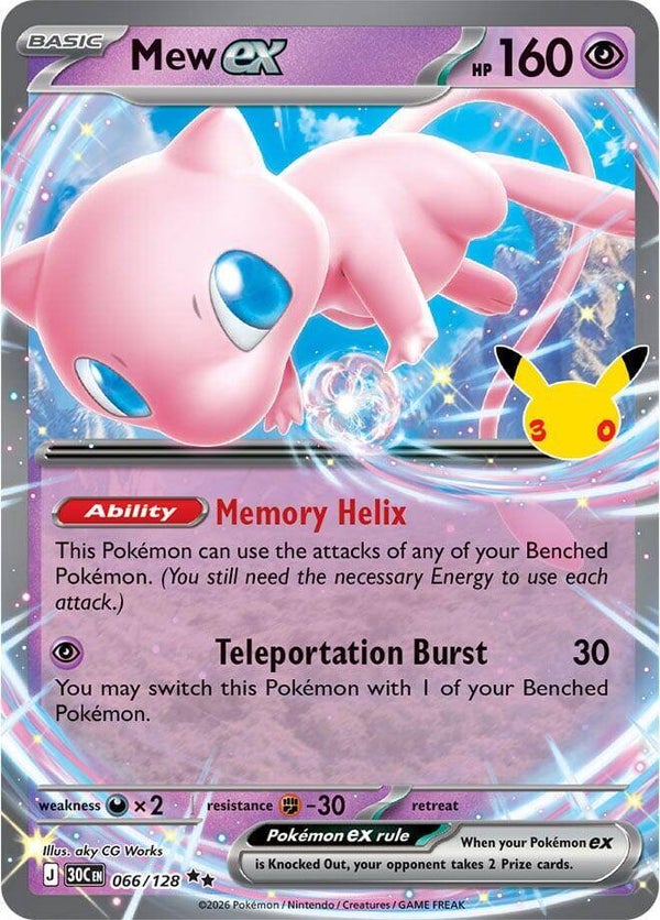 Mew EX 066/128 30th Anniversary