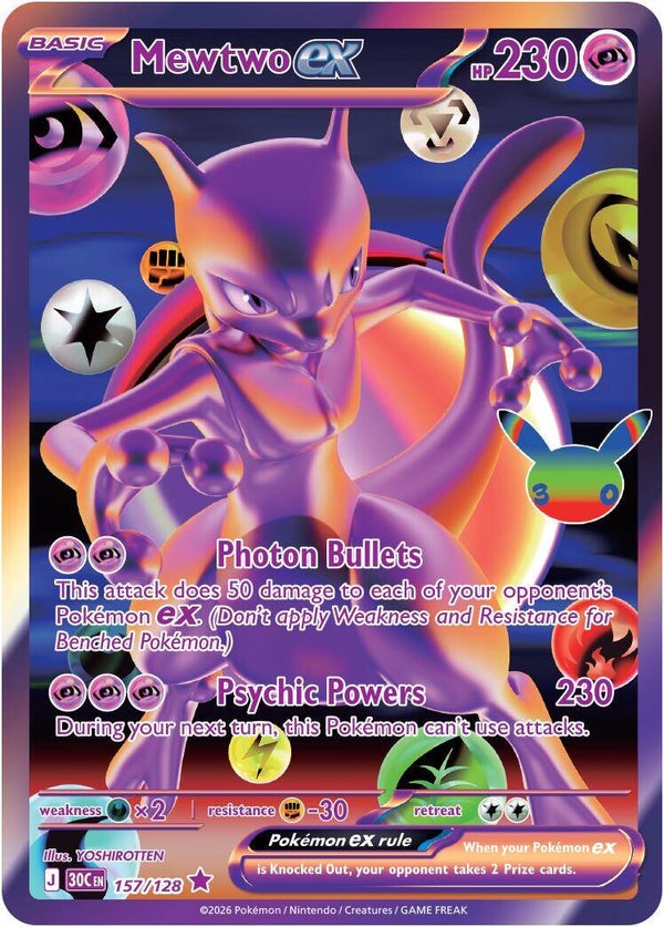 Mewtwo EX 157/128 30th Anniversary