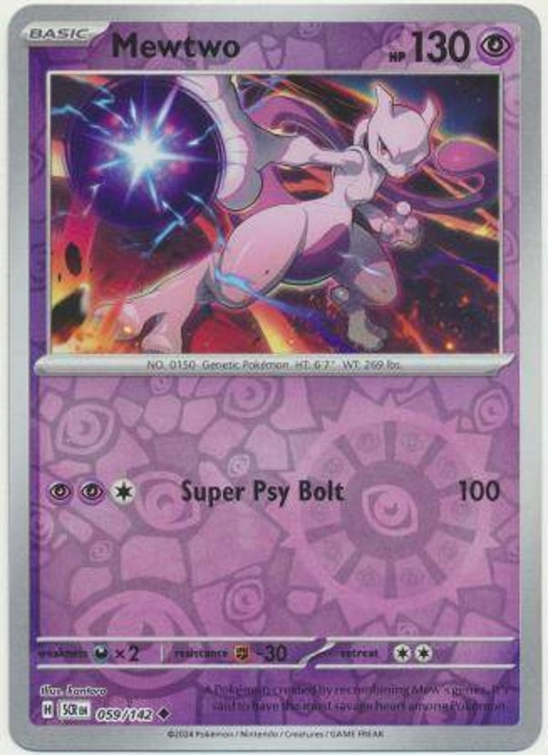Mewtwo 059/142 Reverse Holo Stellar Crown