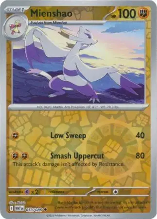 Mienshao 053/086 Reverse Holo White Flare