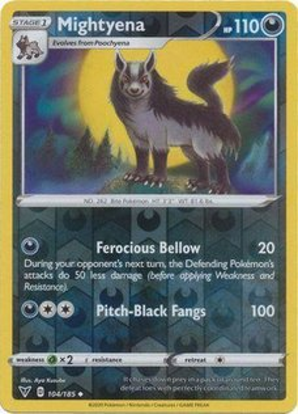 Mightyena 104/185 reverse holo Vivid Voltage