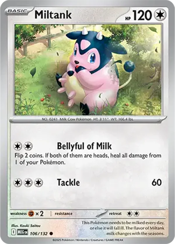 Miltank 106/132 Reverse Holo Mega Evolution