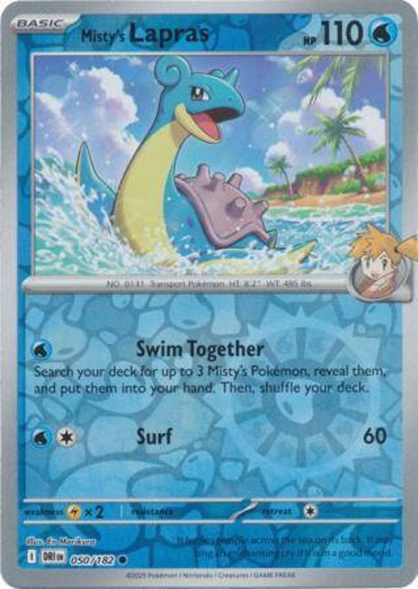Misty's Lapras 050/182 Reverse Holo Destined Rivals