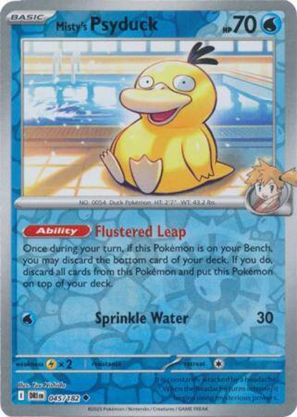 Misty's Psyduck 045/182 Reverse Holo Destined Rivals