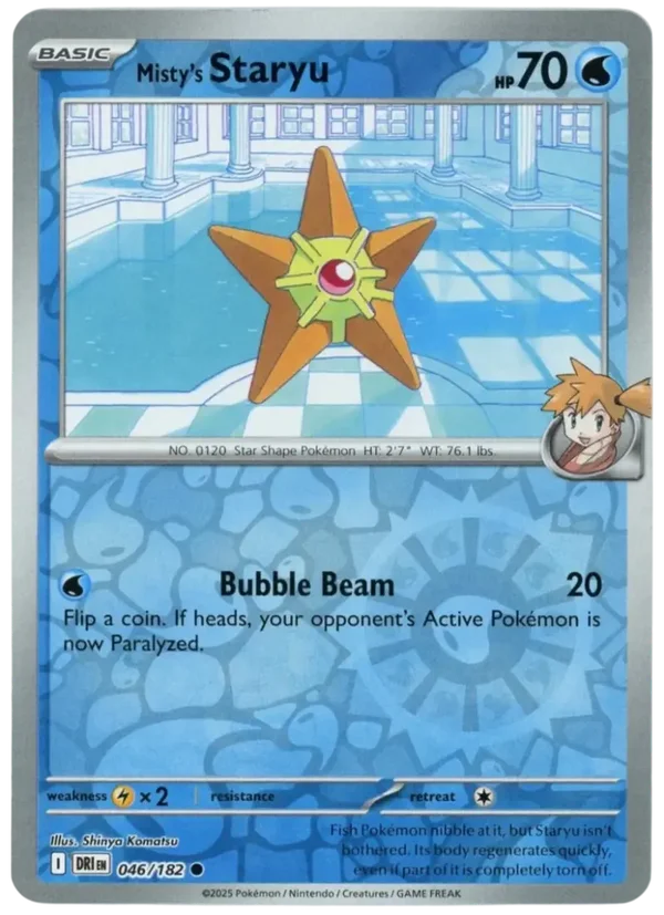 Misty's Staryu 046/182 Reverse Holo Destined Rivals