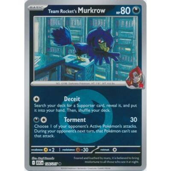 Team Rocket's Murkrow 126/217 Reverse Holo Energy Ascended Heroes