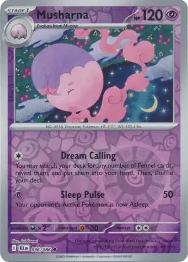 Musharna 036/086 Reverse Holo Black Bolt