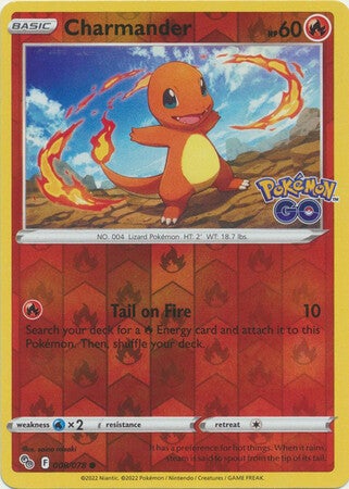 Charmander 008/078 Reverse Holo Pokémon Go