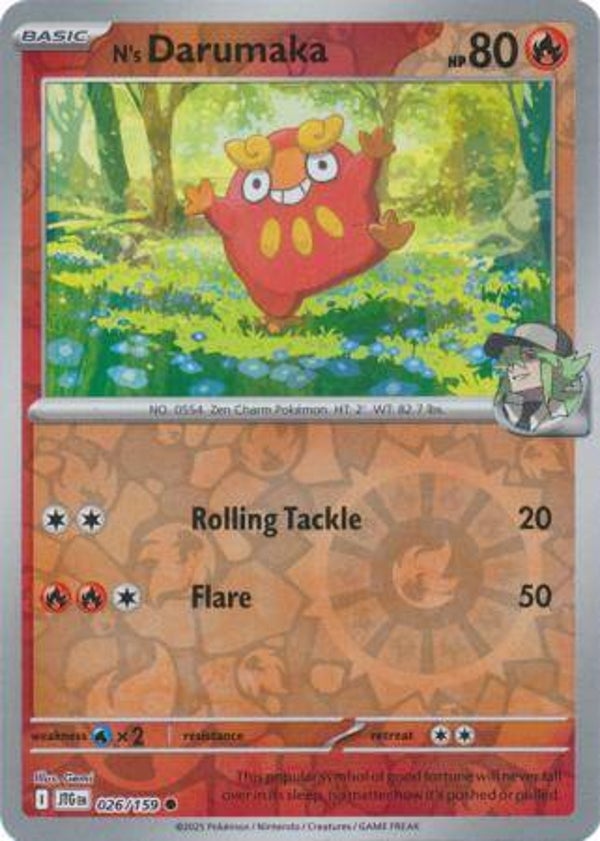 N's Darumaka 026/159 Reverse Holo Journey Together