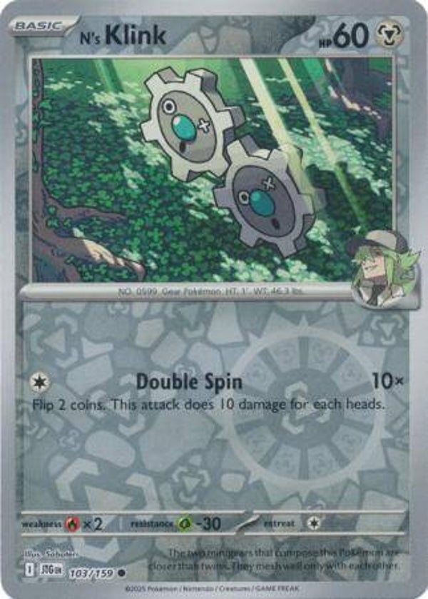 N's Klink 103/159 Reverse Holo Journey Together