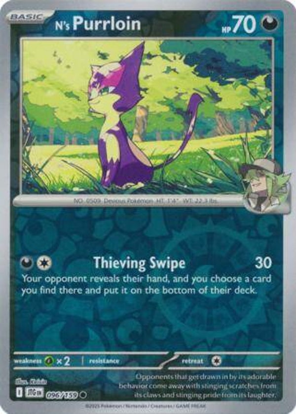 N's Purrloin 096/159 Reverse Holo Journey Together