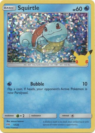 Squirtle 17/25 Promo holo 25TH ANNIVERSARY MC DONALD'S