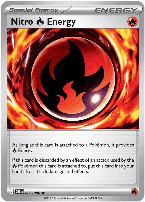 Nitro Fire Energy 086/086 holo Chaos Rising