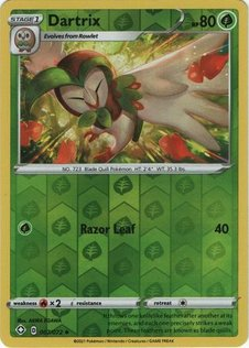 dartrix 007/072 reverse holo shining fates