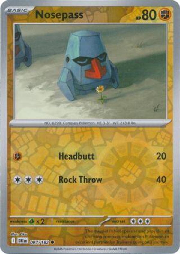 Nosepass 097/182 Reverse Holo Destined Rivals
