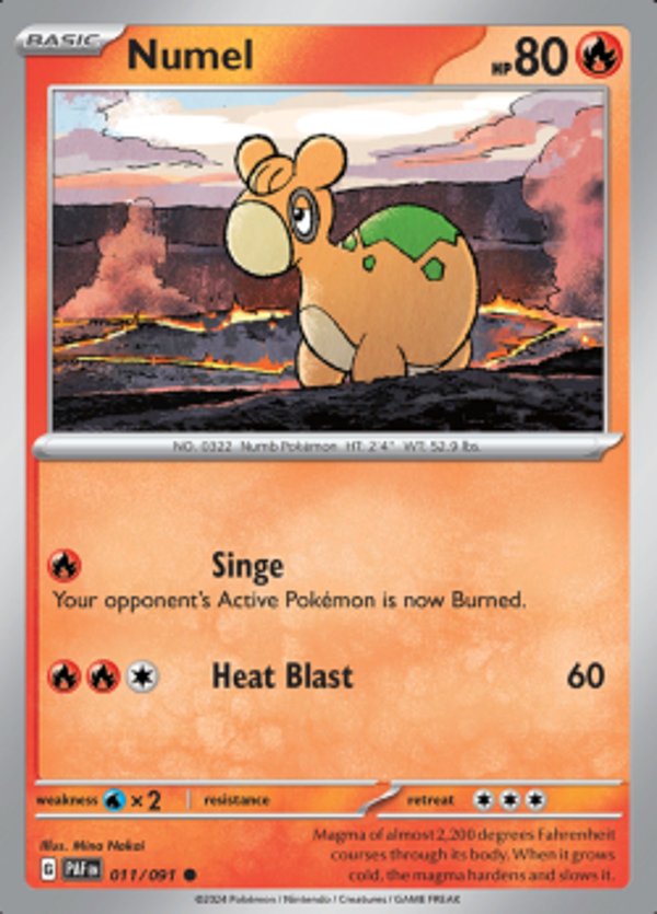 Numel 011/091 reverse holo Paldean Fates