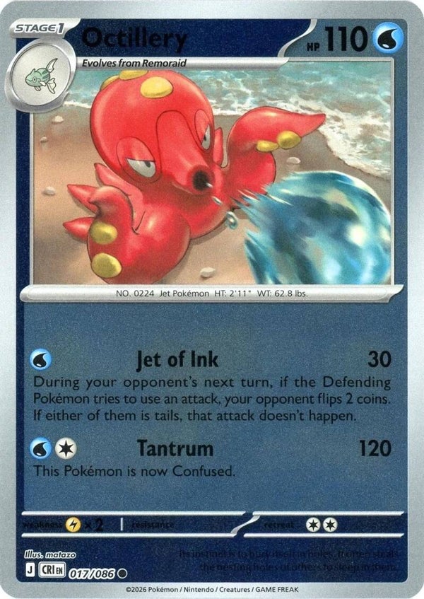 Octillery 017/086 reverse holo Chaos Rising