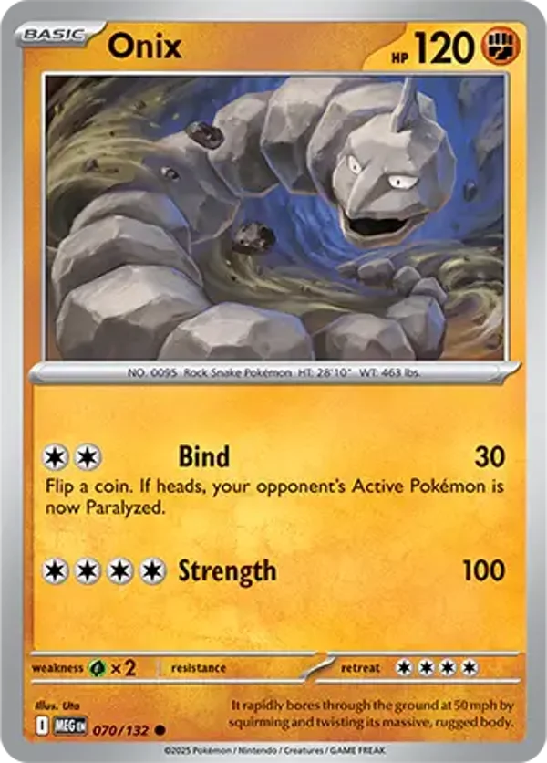 Onix 070/132 Reverse Holo Mega Evolution