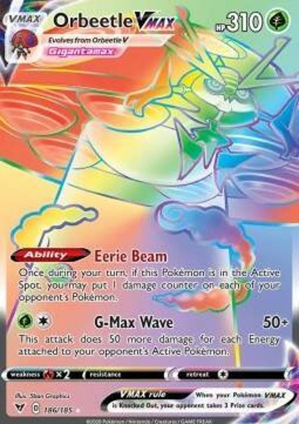 Orbeetle VMAX 186/185 Rainbow Vivid Voltage
