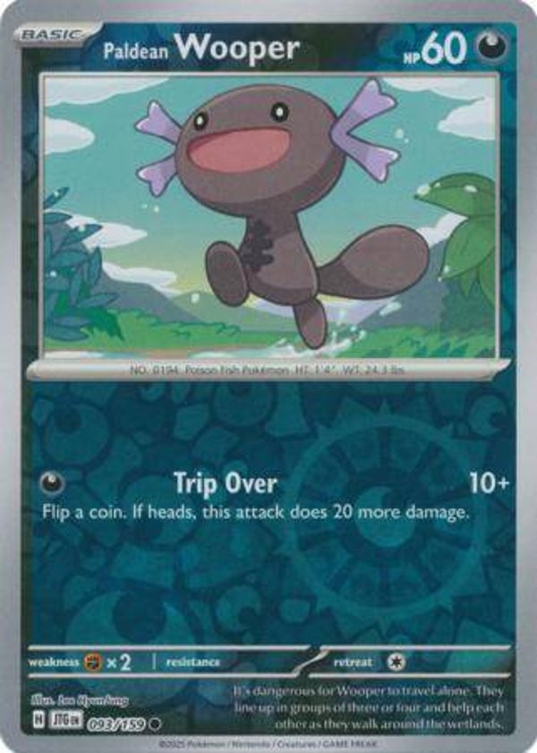 Paldean Wooper 093/159 Reverse Holo Journey Together
