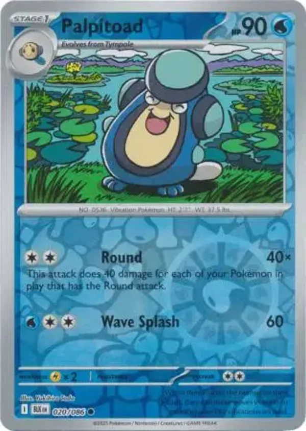 Palpitoad 020/086 Reverse Holo Black Bolt