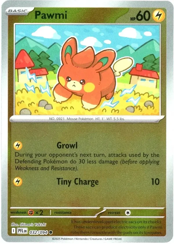 Pawmi 032/094 Reverse Holo Phantasmal Flames