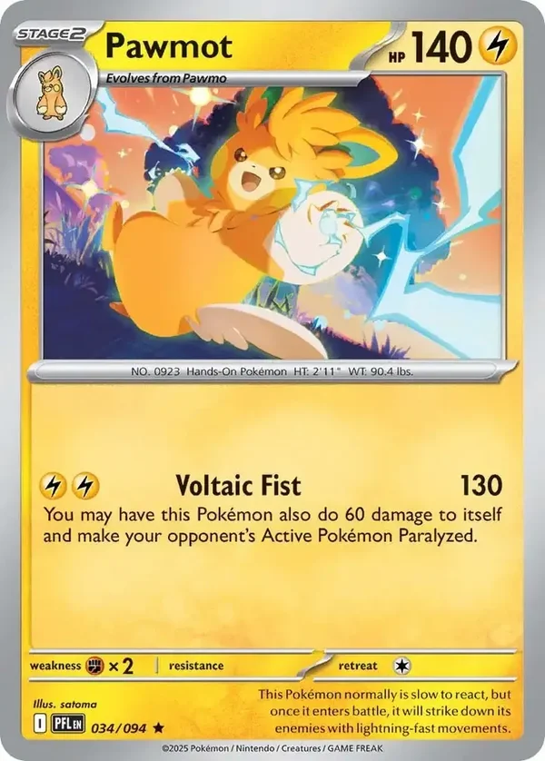 Pawmot 034/094 Holo Phantasmal Flames