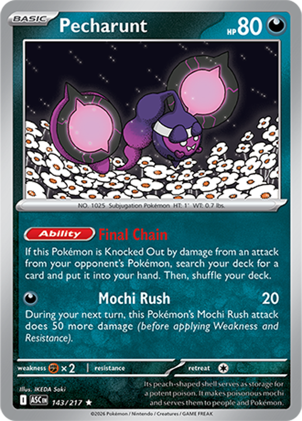 Pecharunt 143/217 Holo Ascended Heroes