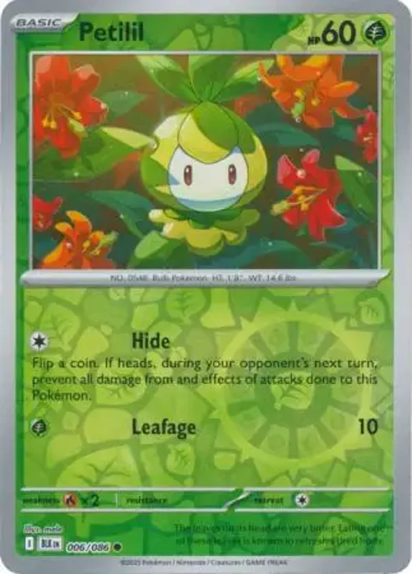 Petilil 006/086 Reverse Holo Black Bolt