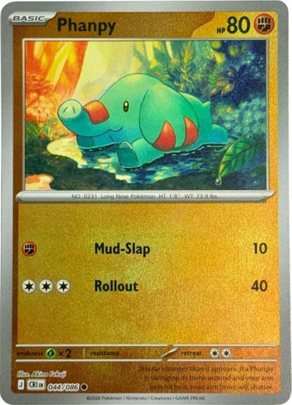 Phanpy 044/086 reverse holo Chaos Rising