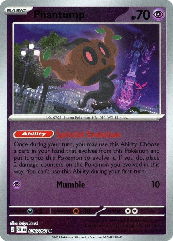 Phantump 038/086 reverse holo Chaos Rising