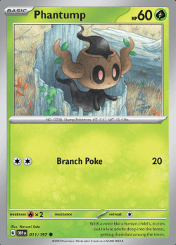 Phantump 011/197 reverse holo Obsidian flames