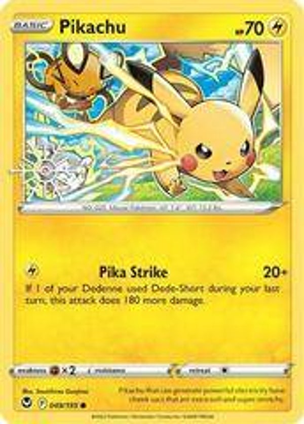 Pikachu 049/195 snowflake holo Silver Tempest