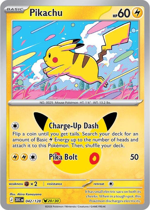 Pikachu 042/128 holo 30th Anniversary