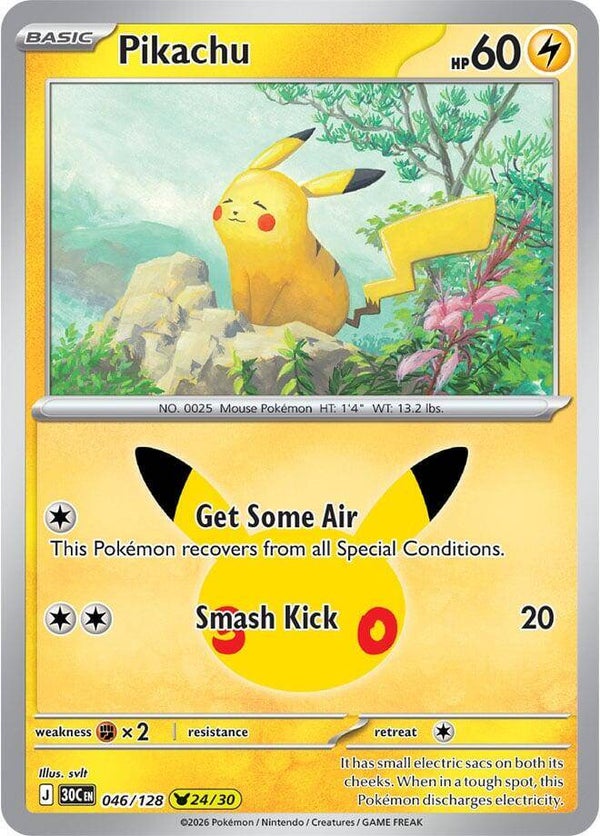 Pikachu 046/128 holo 30th Anniversary