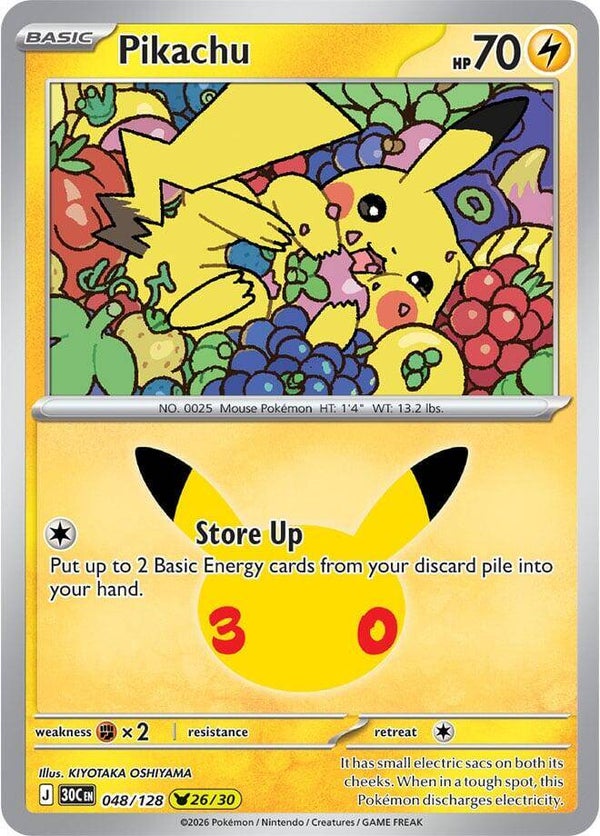 Pikachu 048/128 holo 30th Anniversary