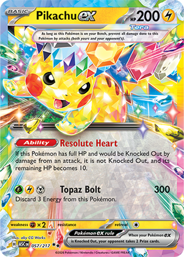 Pikachu EX 057/217 Ascended Heroes