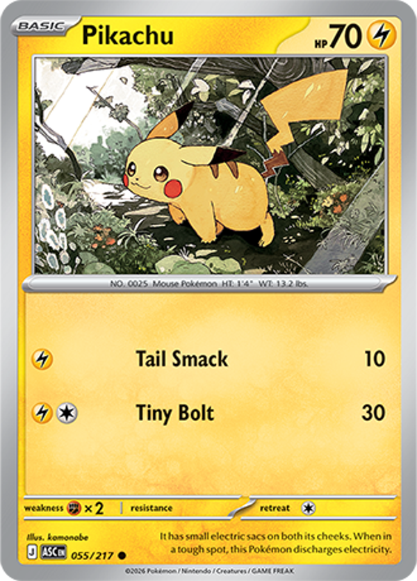 Pikachu 055/217 Ascended Heroes